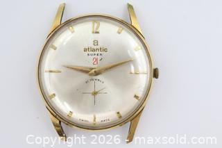 MaxSold Auction: Atlantic Super 21 Gold Plated Manual-Wind Watch, 21 Jewels, working - Vaughan (Ontario, Canada) PARTNER MANAGED Reseller Online Auction - Steeles Avenue West Suite