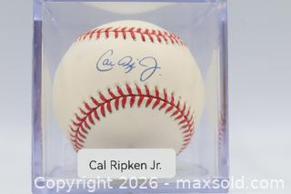 MaxSold Auction: Cal Ripken Jr Autographed Baseball with COA #1 - Vaughan (Ontario, Canada) PARTNER MANAGED Reseller Online Auction - Steeles Avenue West Suite