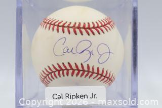 MaxSold Auction: Cal Ripken Jr Autographed Baseball with COA #2 - Vaughan (Ontario, Canada) PARTNER MANAGED Reseller Online Auction - Steeles Avenue West Suite