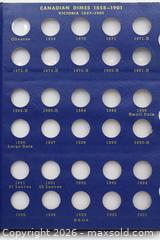 MaxSold Auction: Coin Album with Canadian Dimes, 74 coins - Vaughan (Ontario, Canada) PARTNER MANAGED Reseller Online Auction - Steeles Avenue West Suite