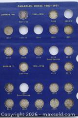 MaxSold Auction: Coin Album with Canadian Dimes, 74 coins - Vaughan (Ontario, Canada) PARTNER MANAGED Reseller Online Auction - Steeles Avenue West Suite