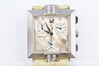 MaxSold Auction: Concord Swiss Made Stainless Steel Quartz Watch - Vaughan (Ontario, Canada) PARTNER MANAGED Reseller Online Auction - Steeles Avenue West Suite