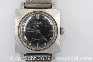 MaxSold Auction: Elgin Shockmaster Self-Winding Stainless Steel Wristwatch - Vaughan (Ontario, Canada) PARTNER MANAGED Reseller Online Auction - Steeles Avenue West Suite