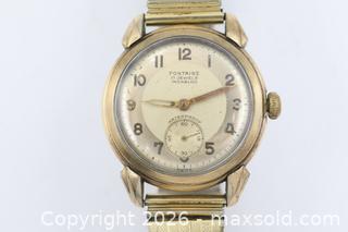 MaxSold Auction: Fontaine Manual Wind Gold-Tone Wristwatch, working - Vaughan (Ontario, Canada) PARTNER MANAGED Reseller Online Auction - Steeles Avenue West Suite
