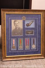 MaxSold Auction: Framed RAF WWII Display with 4 Mounted Medals - Vaughan (Ontario, Canada) PARTNER MANAGED Reseller Online Auction - Steeles Avenue West Suite