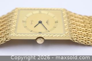 MaxSold Auction: Longines Rectangular Gold-Tone Quartz Wristwatch with Mesh Band - Vaughan (Ontario, Canada) PARTNER MANAGED Reseller Online Auction - Steeles Avenue West Suite