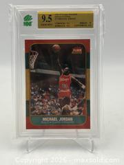 MaxSold Auction: Michael Jordan 1986-87 Fleer Premier Custom Gold Card - MNT 9.5 - Vaughan (Ontario, Canada) PARTNER MANAGED Reseller Online Auction - Steeles Avenue West Suite