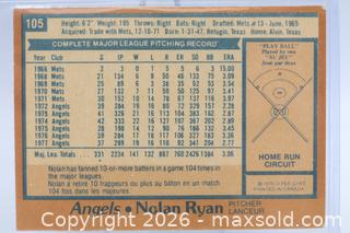 MaxSold Auction: Nolan Ryan 1978 O-Pee-Chee Card - Vaughan (Ontario, Canada) PARTNER MANAGED Reseller Online Auction - Steeles Avenue West Suite