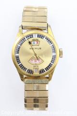 MaxSold Auction: Primus Swiss Made Gold-Tone Wristwatch - Vaughan (Ontario, Canada) PARTNER MANAGED Reseller Online Auction - Steeles Avenue West Suite