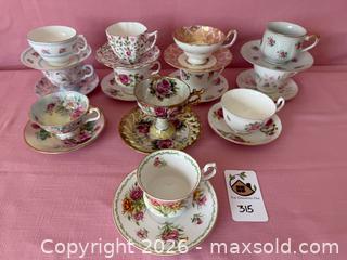 MaxSold Auction: 12 Mixed Bone & Fine China Teacup & Saucer Sets - Pleasant Hill (California, USA) PARTNER MANAGED Blackhawk Estate Sale Online Auction - Contra Costa Boulevard