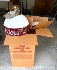 MaxSold Auction: (2) Coors Vintage Hanging Pendant Lamps  - Pleasant Hill (California, USA) PARTNER MANAGED Blackhawk Estate Sale Online Auction - Contra Costa Boulevard