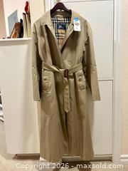 MaxSold Auction: Burberry's Women's Long Beige Trench Coat with Checked Lining 16L - Pleasant Hill (California, USA) PARTNER MANAGED Blackhawk Estate Sale Online Auction - Contra Costa Boulevard