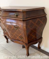MaxSold Auction: Emerson et Cie French Provincial 3-Drawer Bombe Chest - Pleasant Hill (California, USA) PARTNER MANAGED Blackhawk Estate Sale Online Auction - Contra Costa Boulevard