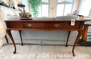 MaxSold Auction: Gordon's Solid Cherry Queen Anne Console Table - Pleasant Hill (California, USA) PARTNER MANAGED Blackhawk Estate Sale Online Auction - Contra Costa Boulevard