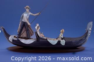 MaxSold Auction: Lladró In the Gondola Porcelain Figurine (2004) - Pleasant Hill (California, USA) PARTNER MANAGED Blackhawk Estate Sale Online Auction - Contra Costa Boulevard