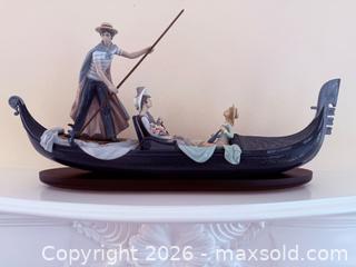 MaxSold Auction: Lladró In the Gondola Porcelain Figurine (2004) - Pleasant Hill (California, USA) PARTNER MANAGED Blackhawk Estate Sale Online Auction - Contra Costa Boulevard