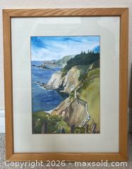 MaxSold Auction: Lot of 3  Framed Watercolor Seascape (2 by Marilyn Lee (signed), Wood Frames - Pleasant Hill (California, USA) PARTNER MANAGED Blackhawk Estate Sale Online Auction - Contra Costa Boulevard