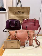 MaxSold Auction: Lot Three Coach Leather Handbags, Wallet, Coin purse - Pleasant Hill (California, USA) PARTNER MANAGED Blackhawk Estate Sale Online Auction - Contra Costa Boulevard