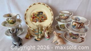 MaxSold Auction: Mixed Bone China Tea Cups & Saucers with Bunnykins Plates & Figurines - Pleasant Hill (California, USA) PARTNER MANAGED Blackhawk Estate Sale Online Auction - Contra Costa Boulevard