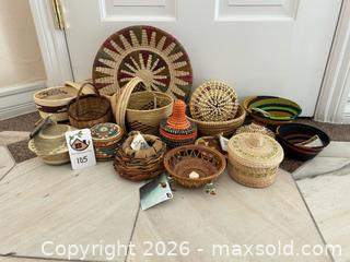 MaxSold Auction: Mixed Handwoven Basket & Trinket Box Lot, 6–10 Pieces - Pleasant Hill (California, USA) PARTNER MANAGED Blackhawk Estate Sale Online Auction - Contra Costa Boulevard