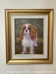 MaxSold Auction: Original Oil on Canvas Dog Painting, Signed, Gold Ornate Frame - Pleasant Hill (California, USA) PARTNER MANAGED Blackhawk Estate Sale Online Auction - Contra Costa Boulevard