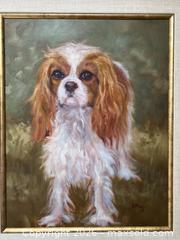MaxSold Auction: Original Oil on Canvas Dog Painting, Signed, Gold Ornate Frame - Pleasant Hill (California, USA) PARTNER MANAGED Blackhawk Estate Sale Online Auction - Contra Costa Boulevard