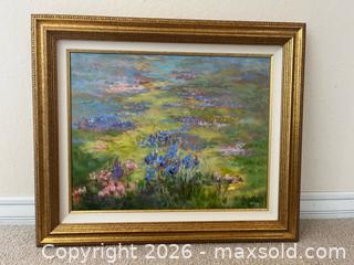 MaxSold Auction: Original Oil on Canvas Landscape & Botanical Painting, Framed - Pleasant Hill (California, USA) PARTNER MANAGED Blackhawk Estate Sale Online Auction - Contra Costa Boulevard