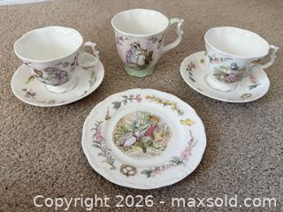 MaxSold Auction: Royal Albert Beatrix Potter Porcelain Tea Set & Figurines (1986) - Pleasant Hill (California, USA) PARTNER MANAGED Blackhawk Estate Sale Online Auction - Contra Costa Boulevard
