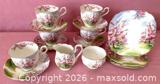 MaxSold Auction: Royal Albert Bone China Blossom Time Tea & Serving Set - Pleasant Hill (California, USA) PARTNER MANAGED Blackhawk Estate Sale Online Auction - Contra Costa Boulevard