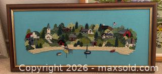 MaxSold Auction: Set of 3 Embroidered Panels - Village, Seascape & Children - Pleasant Hill (California, USA) PARTNER MANAGED Blackhawk Estate Sale Online Auction - Contra Costa Boulevard