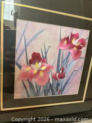 MaxSold Auction: Set of 5 Framed Silk Embroidery Floral Needlework - Pleasant Hill (California, USA) PARTNER MANAGED Blackhawk Estate Sale Online Auction - Contra Costa Boulevard
