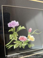 MaxSold Auction: Set of 5 Framed Silk Embroidery Floral Needlework - Pleasant Hill (California, USA) PARTNER MANAGED Blackhawk Estate Sale Online Auction - Contra Costa Boulevard
