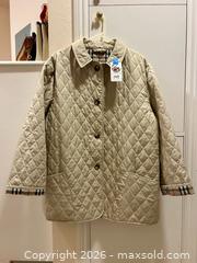 MaxSold Auction: Women's Burberry Beige/Tan Diamond Quilted Jacket XL Regular - Pleasant Hill (California, USA) PARTNER MANAGED Blackhawk Estate Sale Online Auction - Contra Costa Boulevard