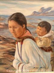 MaxSold Auction:  Anna Noeh Framed Oil on Canvas Painting of Mother and Child B - Toronto (Ontario, Canada) Estate Sale Online Auction - Sheppard Avenue East (CONDO)