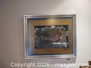 MaxSold Auction: Annette Celine Mixed Media Abstract Landscape B - Toronto (Ontario, Canada) Estate Sale Online Auction - Sheppard Avenue East (CONDO)