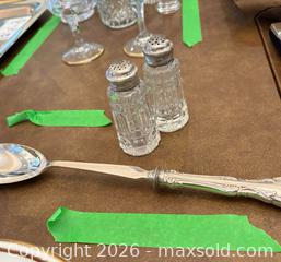 MaxSold Auction: Birks Sterling Silver & Glass Lot — Spoon + Salt & Pepper (3 pcs) A - Toronto (Ontario, Canada) Estate Sale Online Auction - Sheppard Avenue East (CONDO)