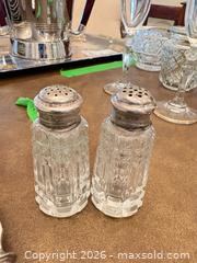 MaxSold Auction: Birks Sterling Silver & Glass Lot — Spoon + Salt & Pepper (3 pcs) A - Toronto (Ontario, Canada) Estate Sale Online Auction - Sheppard Avenue East (CONDO)