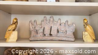 MaxSold Auction: Carved Stone Bird Bookends (Pair) with Ceramic Menorah B - Toronto (Ontario, Canada) Estate Sale Online Auction - Sheppard Avenue East (CONDO)