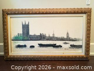 MaxSold Auction: Fritz Ketz Signed Oil of Houses of Parliament and Big Ben London B - Toronto (Ontario, Canada) Estate Sale Online Auction - Sheppard Avenue East (CONDO)