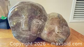 MaxSold Auction: Inuit Abstract Two-Face Stone Sculpture B - Toronto (Ontario, Canada) Estate Sale Online Auction - Sheppard Avenue East (CONDO)