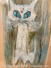 MaxSold Auction: Large Framed Mixed Media Cat Abstract, Silver Frame B - Toronto (Ontario, Canada) Estate Sale Online Auction - Sheppard Avenue East (CONDO)