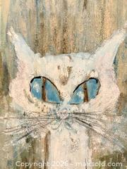 MaxSold Auction: Large Framed Mixed Media Cat Abstract, Silver Frame B - Toronto (Ontario, Canada) Estate Sale Online Auction - Sheppard Avenue East (CONDO)