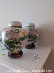MaxSold Auction: Pair of Chinese-Style Cloisonné Ginger Jars, Chrysanthemum Design B - Toronto (Ontario, Canada) Estate Sale Online Auction - Sheppard Avenue East (CONDO)