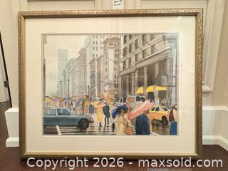 MaxSold Auction: Signed D. Bosch 1980 Watercolor Urban Street Scene, Framed B - Toronto (Ontario, Canada) Estate Sale Online Auction - Sheppard Avenue East (CONDO)