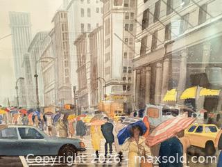 MaxSold Auction: Signed D. Bosch 1980 Watercolor Urban Street Scene, Framed B - Toronto (Ontario, Canada) Estate Sale Online Auction - Sheppard Avenue East (CONDO)