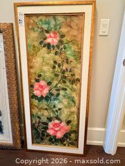 MaxSold Auction: Signed Floral Acrylic on Canvas, Framed Vertical Painting, 54 x 25 in B - Toronto (Ontario, Canada) Estate Sale Online Auction - Sheppard Avenue East (CONDO)