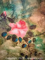 MaxSold Auction: Signed Floral Acrylic on Canvas, Framed Vertical Painting, 54 x 25 in B - Toronto (Ontario, Canada) Estate Sale Online Auction - Sheppard Avenue East (CONDO)