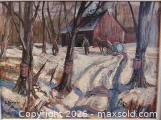 MaxSold Auction: Sydney Berne Original Oil Winter Landscape Painting B - Toronto (Ontario, Canada) Estate Sale Online Auction - Sheppard Avenue East (CONDO)