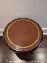 MaxSold Auction: Traditional Dark Mahogany Wood Side Table with Leather Inlay B - Toronto (Ontario, Canada) Estate Sale Online Auction - Sheppard Avenue East (CONDO)