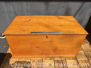 MaxSold Auction: Antique Primitive Solid Wood Blanket Chest - Honey Finish - Toronto (Ontario, Canada) SELLER MANAGED Downsizing Online Auction - Hannaford Street